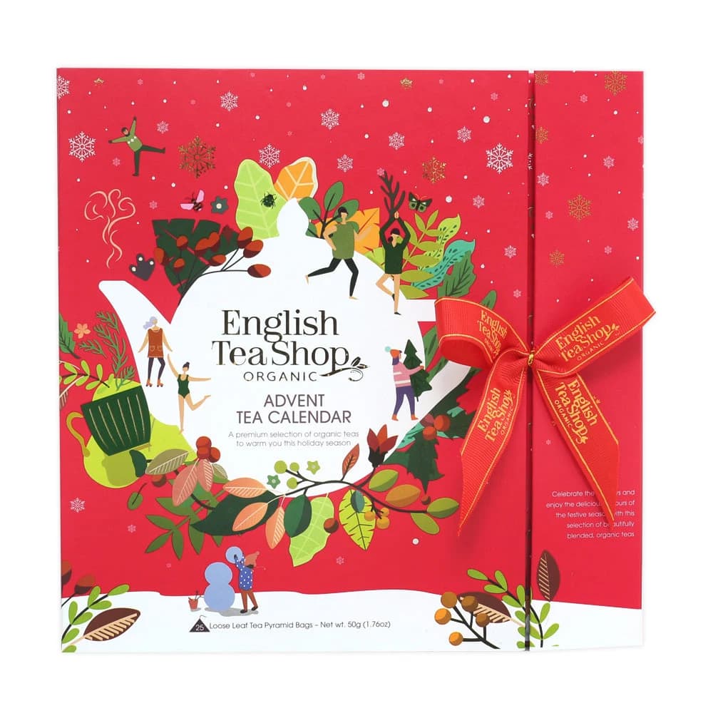 English Tea Shop Book Style Red Tea Advent Calendar