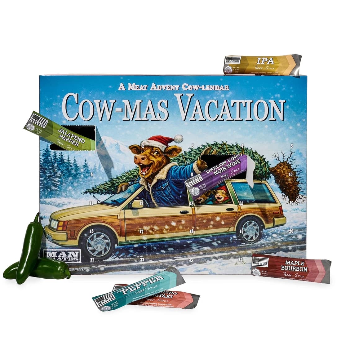 Man Crates Cow-mas Vacation Meat Advent Calendar