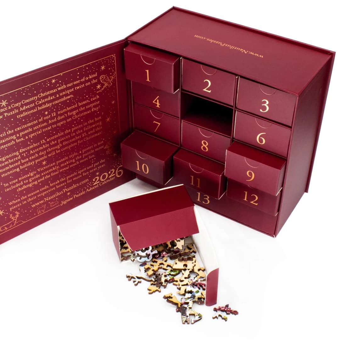 Nautilus Puzzles 2026 Wooden Puzzle Advent Calendar
